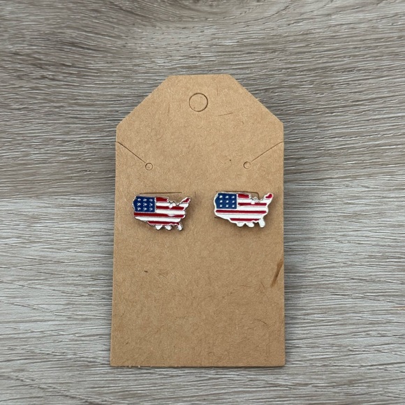 unbranded Jewelry - Patriotic USA Flag Earrings